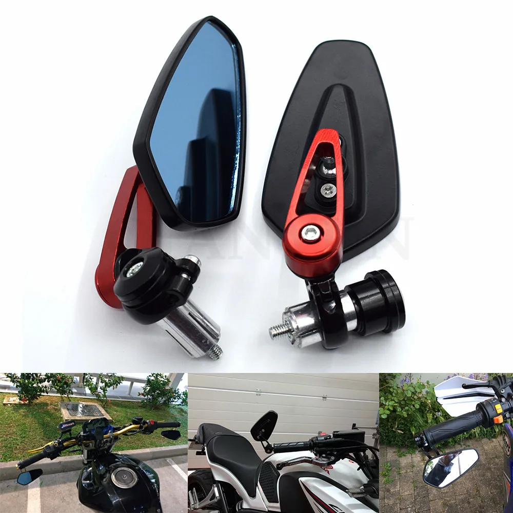 

Universal 7/8"" 22mm handle bar motorcycle bar end mirror Motorcycle Mirror for Suzuki Katana Gsx F 600 750 Sv 650 S Dl650 ZX799