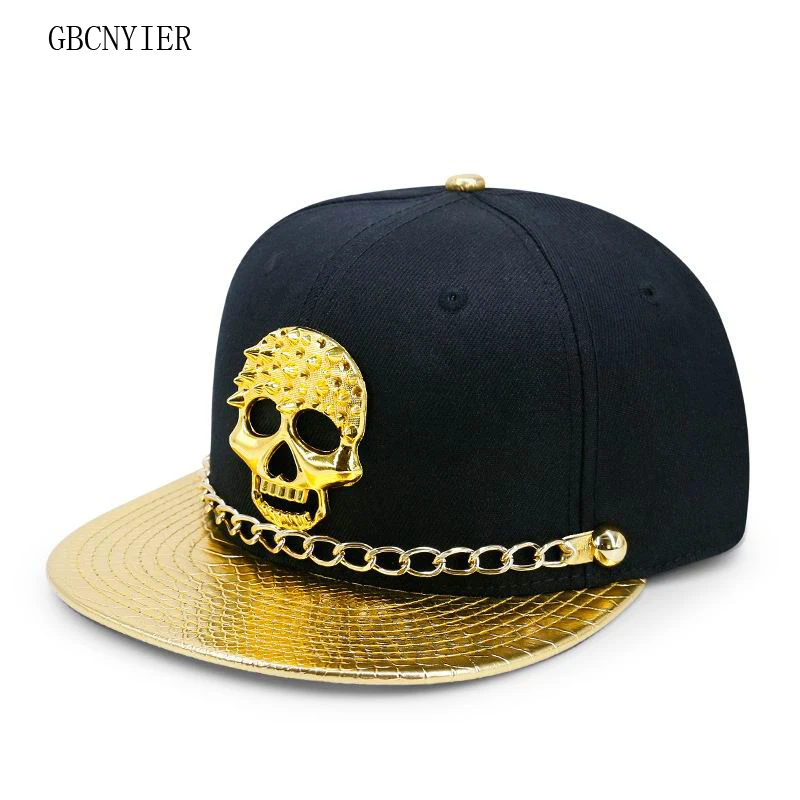 GBCNYIER Fashion Skull Cool Hat Hipster Casual Flat Brim Baseball Cap