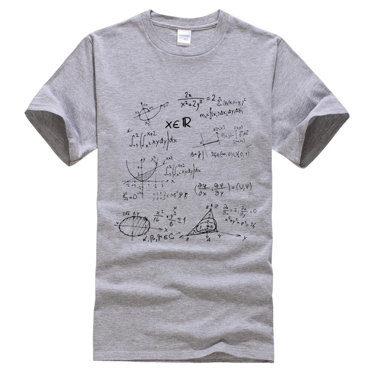 Футболка летняя математическая формула мужские футболки Теория Большого Взрыва футболка мужская спортивная одежда брендовая одежда футболки хлопок - Цвет: gray1