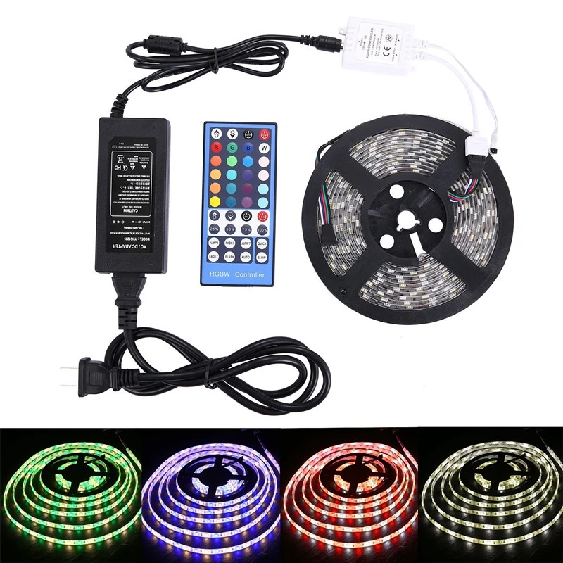 5 м DC 12V Светодиодная лента 5050 SMD 300 LED супер яркая гибкая светодиодная с пультом