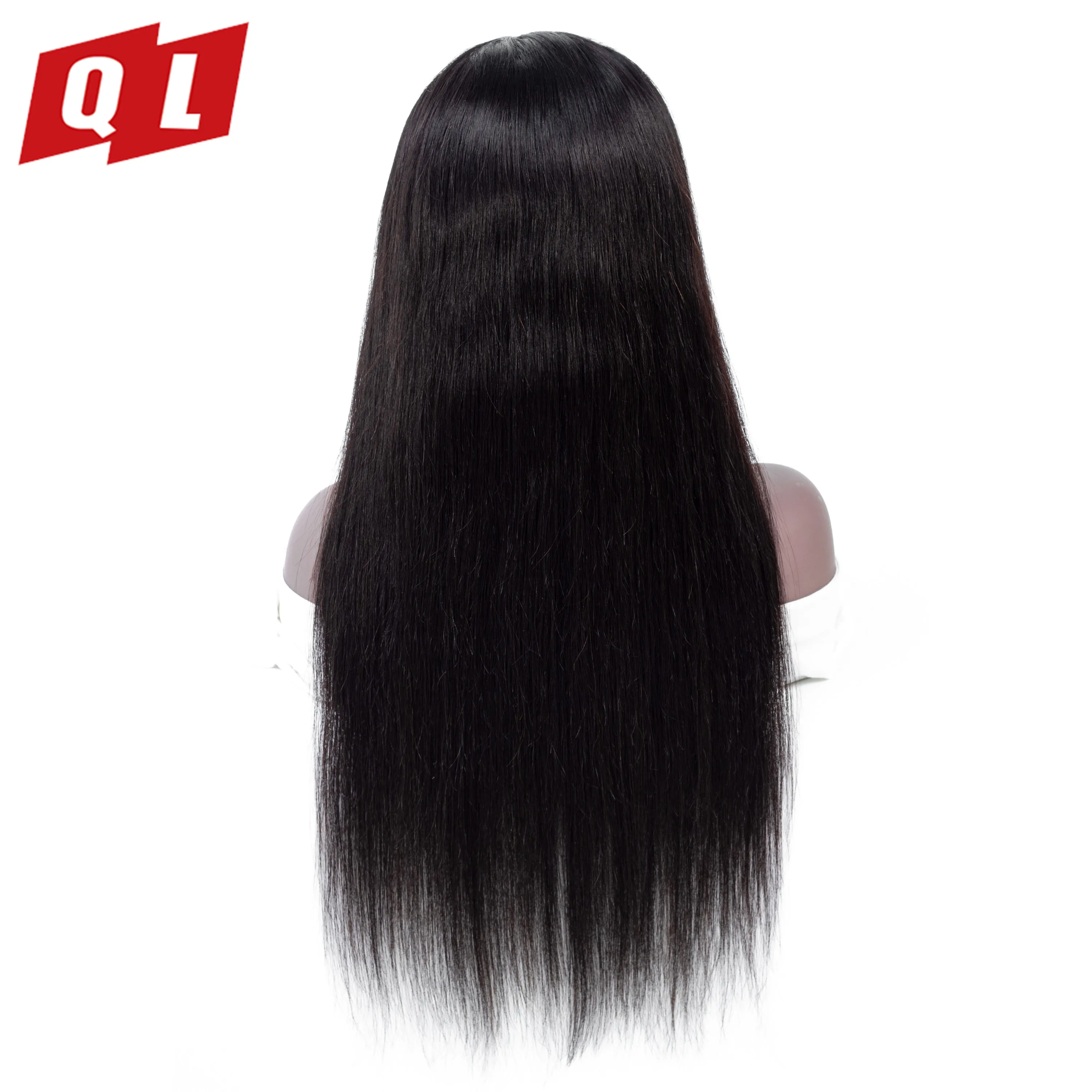 QLOVE волосы 4*4 прямая шнуровка парики человеческие фронтальные натуральные цвета