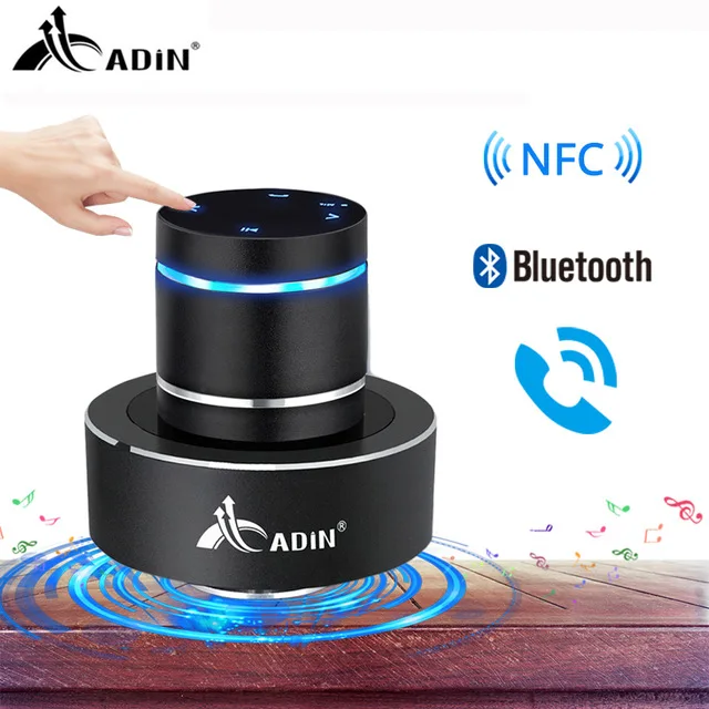 Adin 26w Vibration Speaker Bluetooth Resonance Vibration Touch Stereo Mini Portable Bass Speaker Su