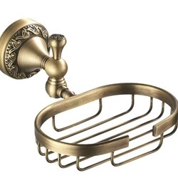 Antique Bronze Bathroom Accessory Set with Towel Shelf, Soap and Toilet Paper Holders (Soap holder)