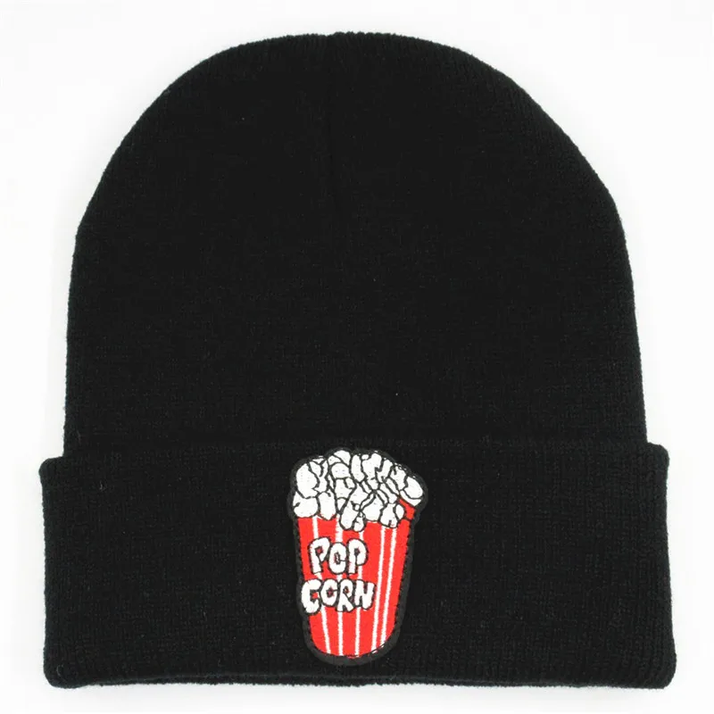

LDSLYJR letter Popcorn embroidery Cotton Thicken knitted hat winter warm hat Skullies cap beanie hat for men and women 108