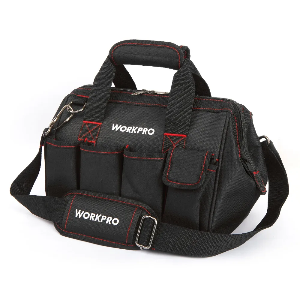 WORKPRO Tool Bags 600D Close Top Wide Mouth Electrician bags S M L XL for Choice