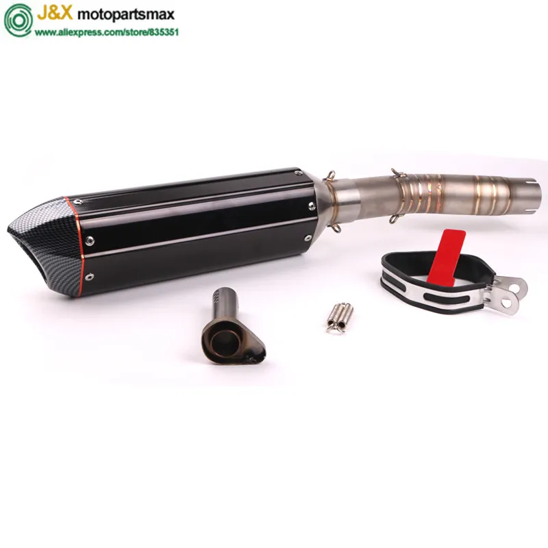 GSXR1000 motorcycle exhaust contact middle pipe + muffler full system