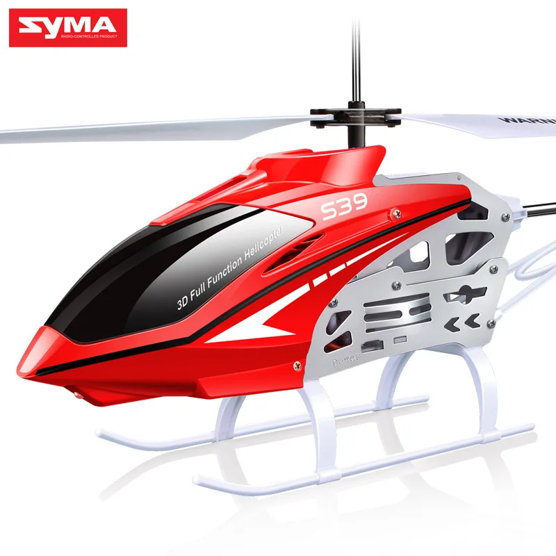

SYMA Official S39 2.4GHz 3CH RC Helicopter with Gyro Led Flashing Aluminum Anti-Shock Remote Control Toy Kids Gift
