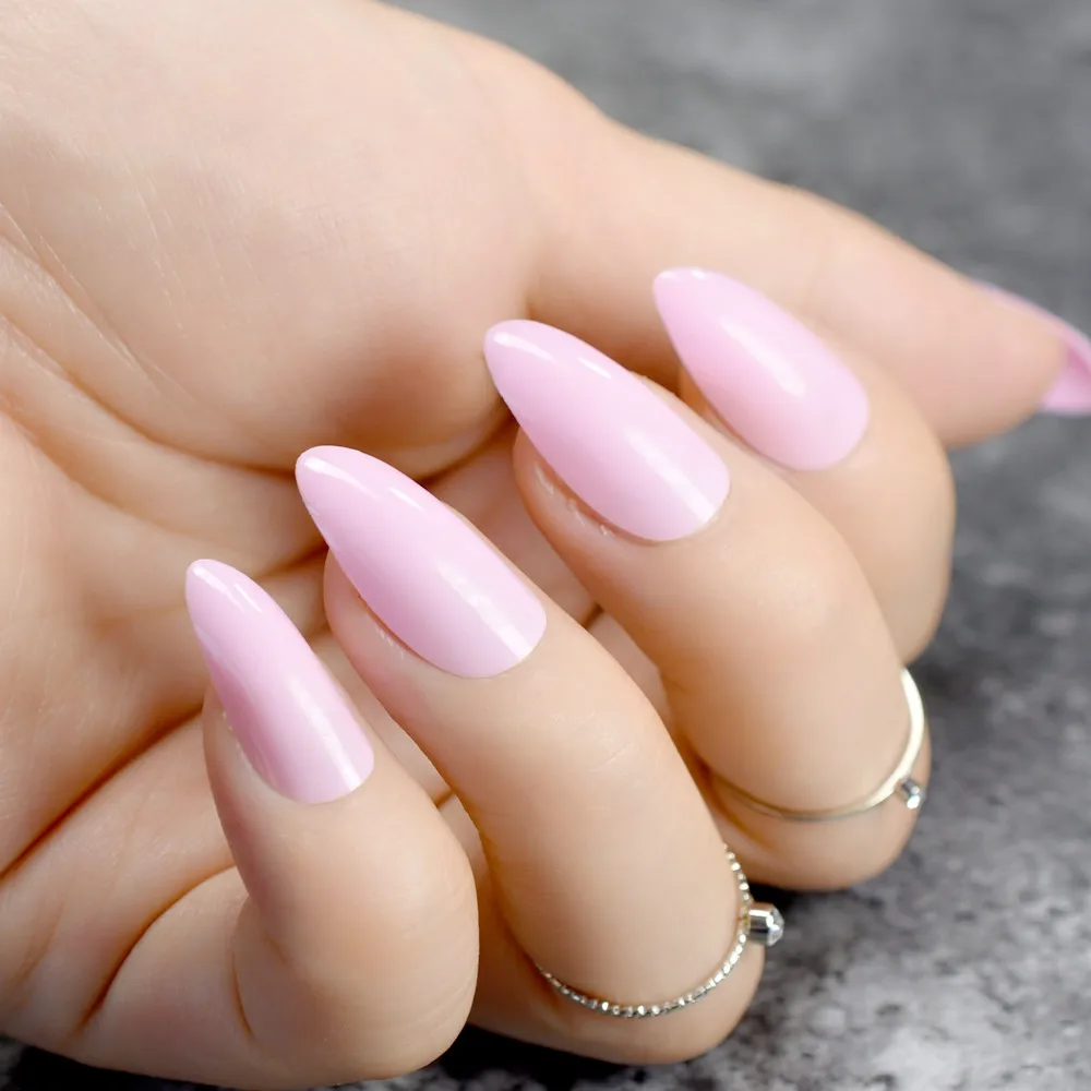 Baby Pink Stilettos Sharp False Nail 