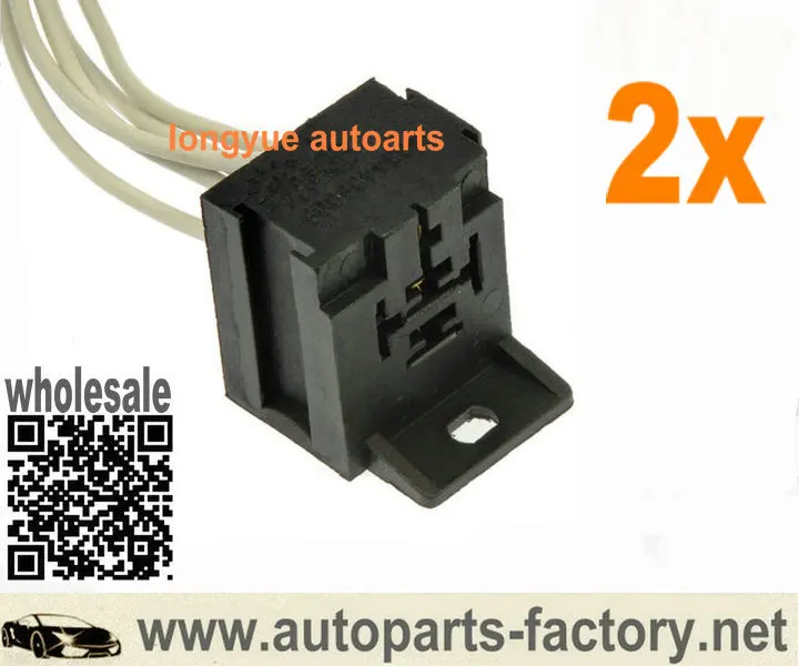 

longyue 2pcs 5 way A/C HVAC Relay Repair Connector Pigtail Heater Switch Socket 8