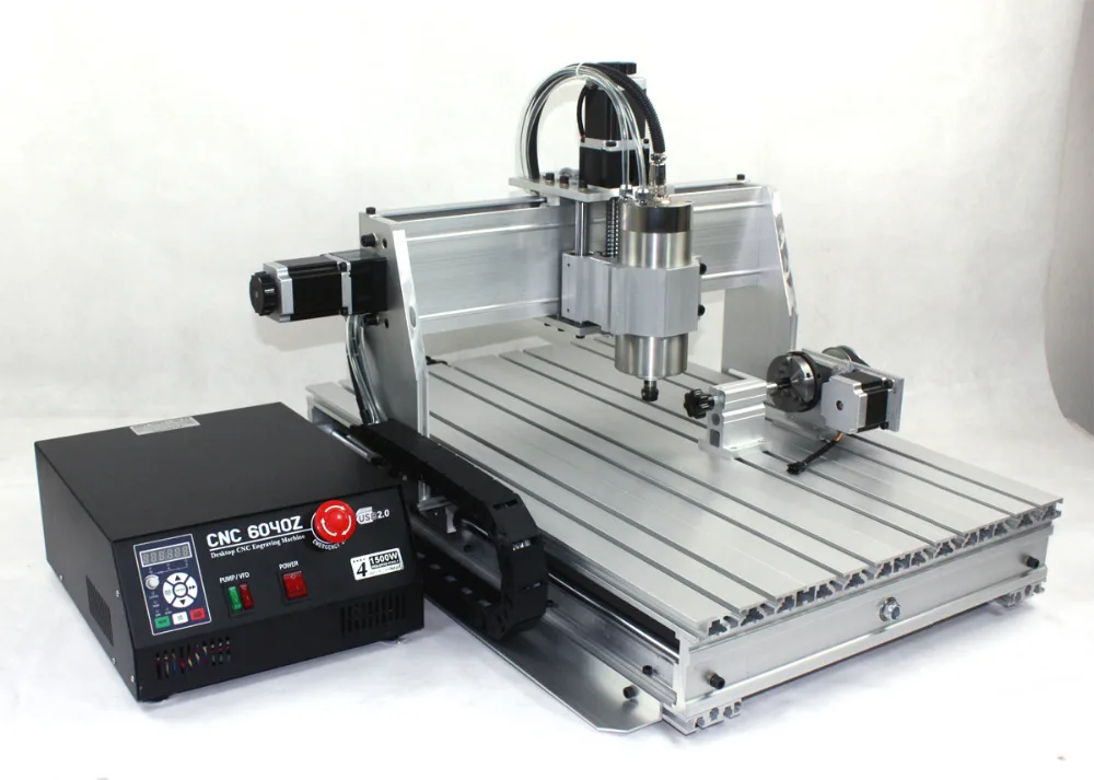  【EU libre VAT】 4 eje de 6040 Puerto USB 2.2KW 2200W USB Mach3 CNC Router grabador fresadora de grab
