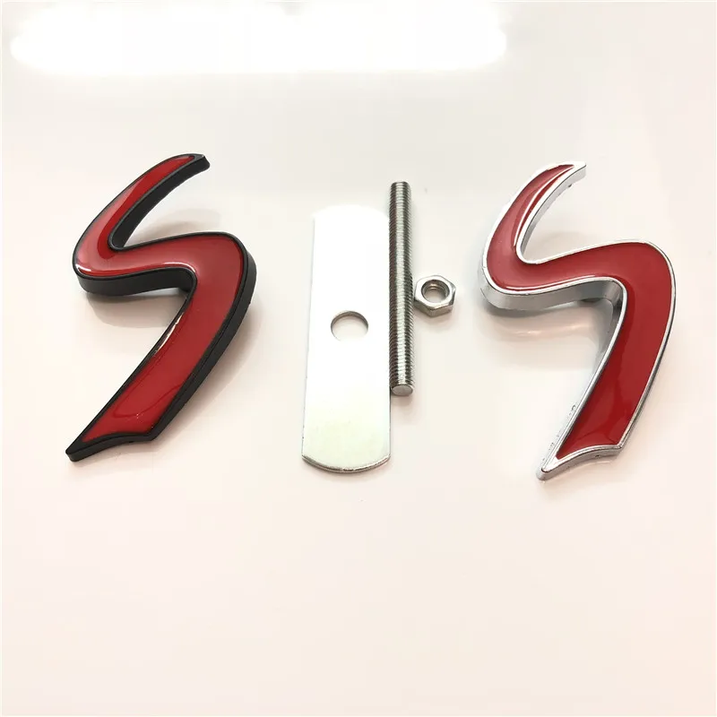 

1X 3D Metal S Front Grille Emblem Sticker Badge Decals