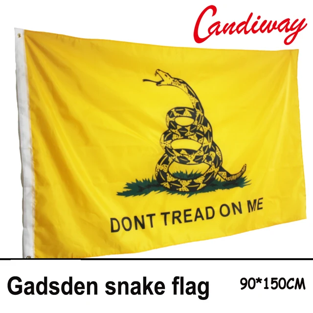 90 x 150cm durable polyester printing gadsden flag snake don t