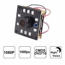 Новое поступление модуль инфракрасной камеры 1080 P Высокое Скорость 100fps CMOS OV2710 Сенсор 2mp Ночное видение промышленника Камера с USB Камера