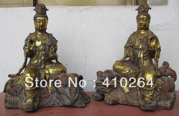 

Tibet Bronze manjusri samantabhadra Bodhisattva Statue discount 30%