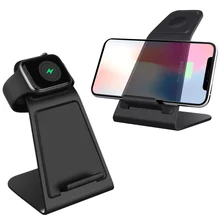 10 Вт Qi Беспроводное зарядное устройство для Apple Watch 3 быстрая Беспроводная зарядная подставка для iPhone XS Max XR X 8 Plus samsung S9 S8 Note 8