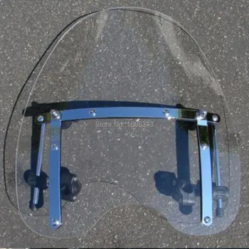 

LARGE 18"x16" Clear Windscreen Windshield Fit For Harley Dyna Sportster Road King Yamaha Suzuki Honda Free Shipping