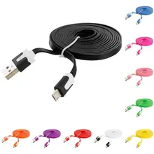 100 шт./заказ Лапша плоским Micro USB кабель данных для сотовых телефонов 6ft 3ft 10FT Наборы аксессуаров для телефонов зарядки шнур