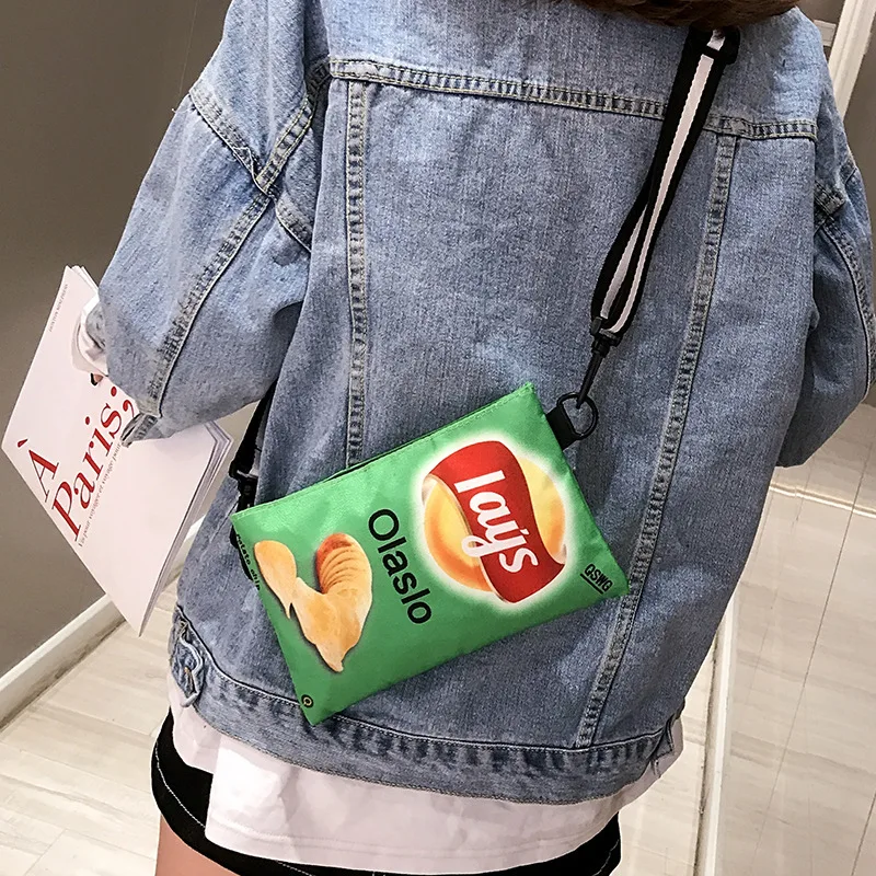 

Women Bag Summer 2019 New Women's Candy Color Shoulder Messenger Bag Potato Chips Bags Purse Handbags Femme Crossbody Sac OC645