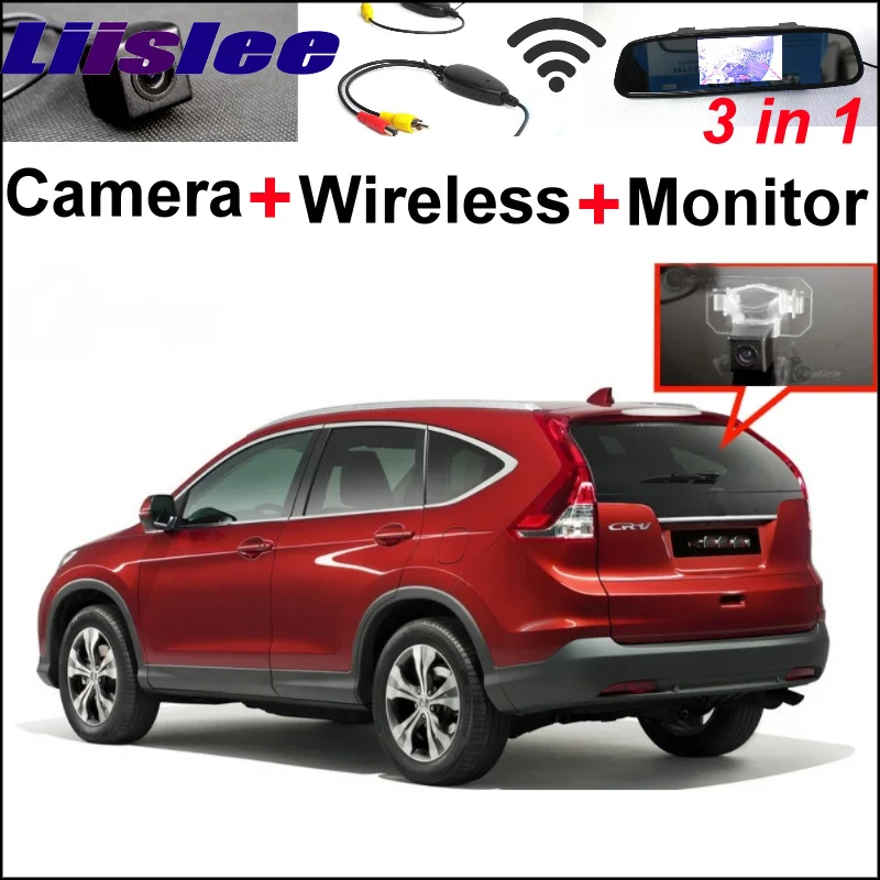 

3 in1 Special Rear View Camera + Wireless Receiver + Mirror Monitor Backup Parking System For Honda For CR-V For CRV 2011~2015