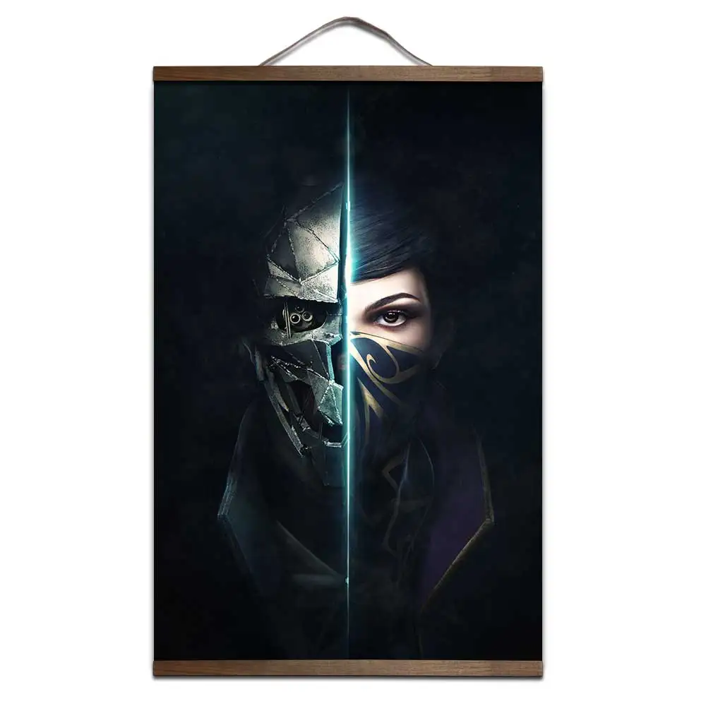 

Dishonored 1 2 poster for HD interior decoration canvas painting posters with solid wood hanging scroll Sale-Seller