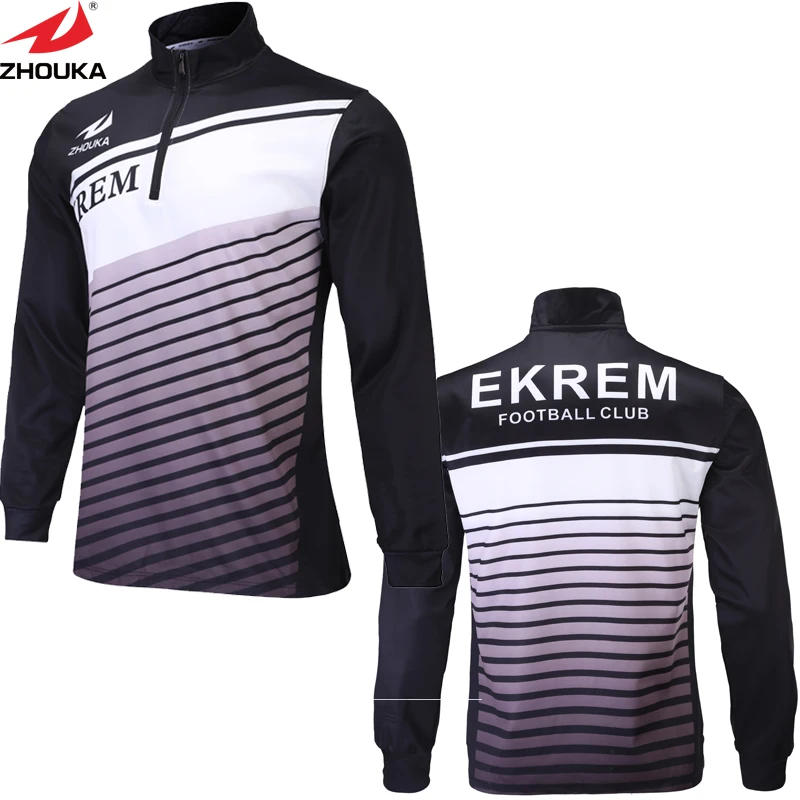

Sublimation Autumn Winter Thickening Warm Long-sleeved Soccer Jerseys Men Football Training Clothes customizing