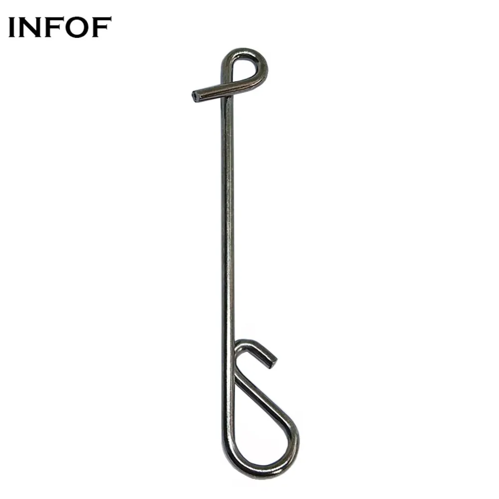 Stainless Steel Rotary Buckle For Fishing Hook Joint Of Knotless Connector 