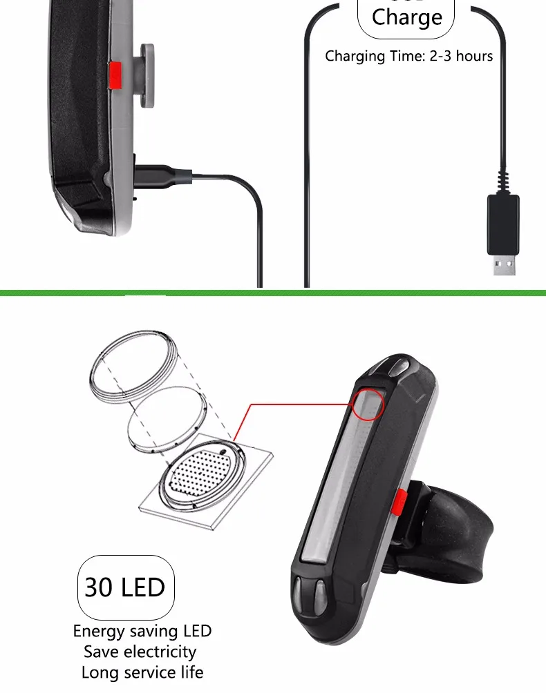 Clearance ROCKBROS USB Rechargable Bicycle Light Waterproof Taillight 30 LED Cycling Rear Light Bicicleta Safety Night Warning Light 3 Clearance ROCKBROS USB Rechargable Bicycle Light Waterproof Taillight 30 LED Cycling Rear Light Bicicleta Safety Night Warning Light 3