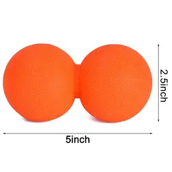 Двойной, для Лакросса мяч физиотерапии арахис массажный для грудной отдел позвоночника 1 шт Прочный
