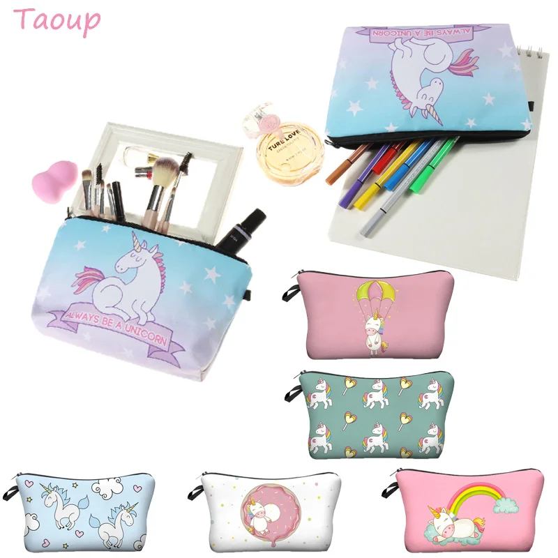 

Taoup 1pc Cute Pink Cloth Unicorn Pencil Bags Birthday Gift for Kids Unicorn Party Favors Unicornio Decor Supplies Storage Bags
