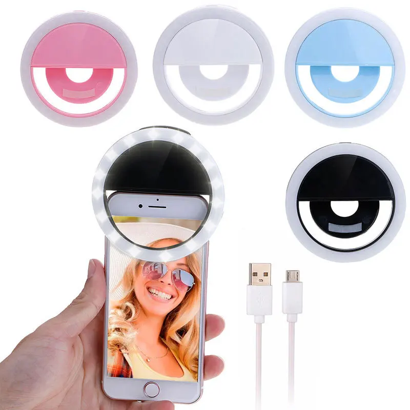 

Selfie beauty Fill Light Lamp mobile Phones lens For iPhone Xiaomi Huawei Portable Flash LED charging fashion phone len