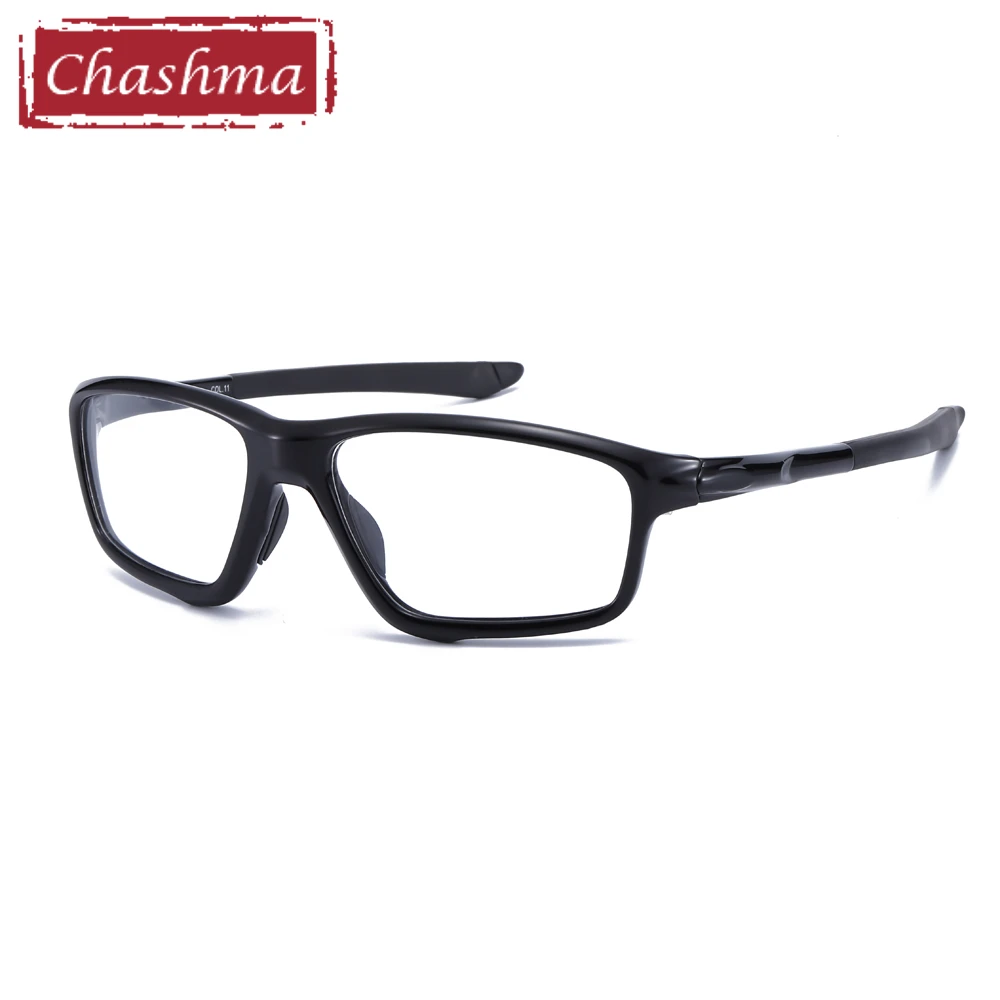 Спортивные стильные очки мужские легкие солнцезащитные очки оправа Gafas TR90 гибкие оптические очки для линзы для близорукости и пресбиопии - Цвет оправы: Bright Black