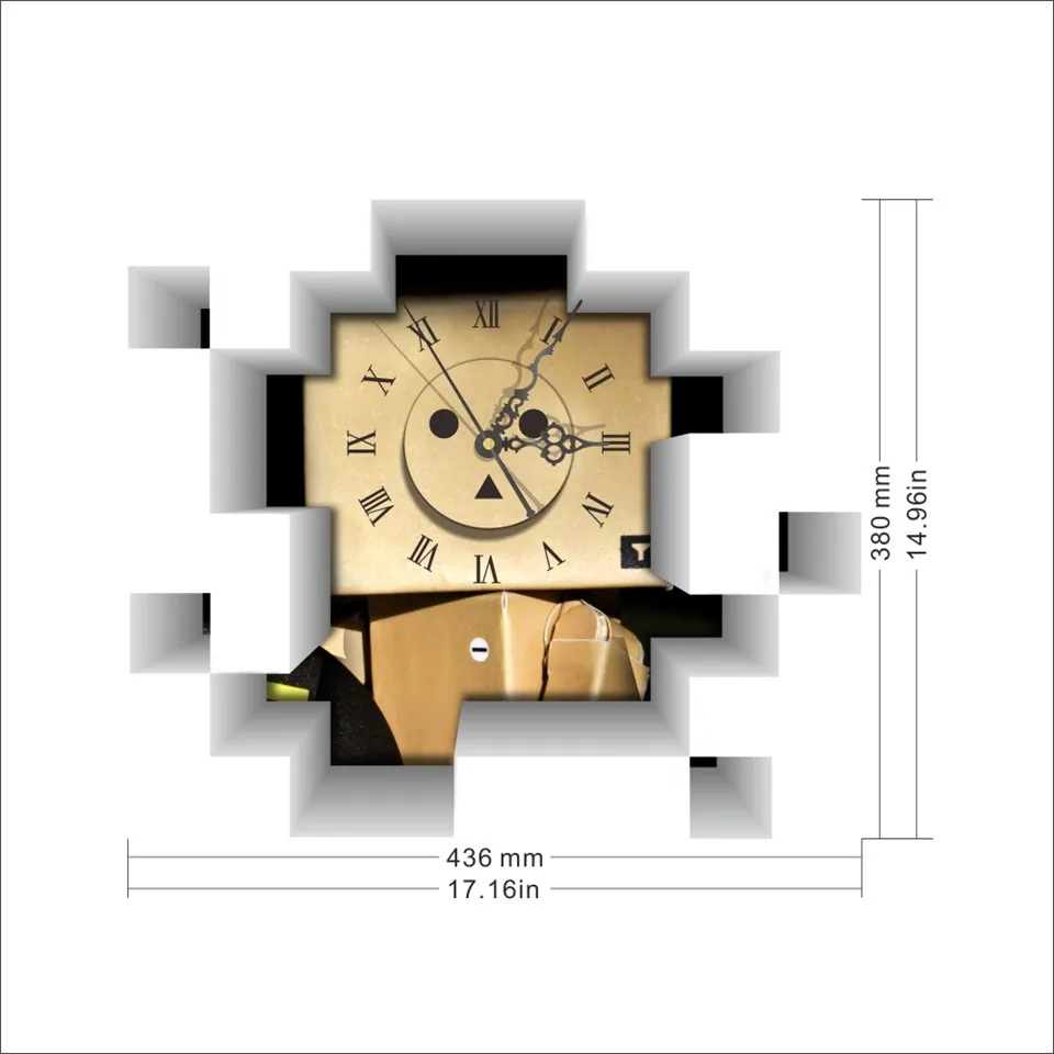3D модные настенные часы самоклеющиеся Стикеры высокое качество движение без звука Декор для дома часы/DIY Фреска для спальня гостиная