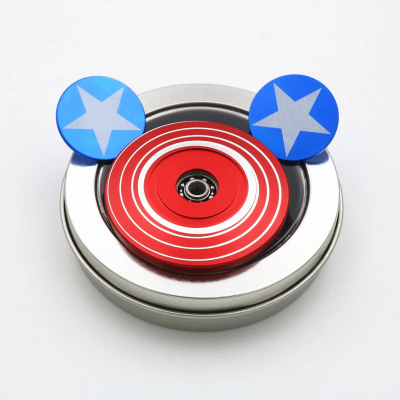 Ручной Спиннер Капитан Америка мелкие игрушки Металл EDC сенсорные Tri-Spinner забавные для аутизма и фиджет Спиннер ADHD анти стресс