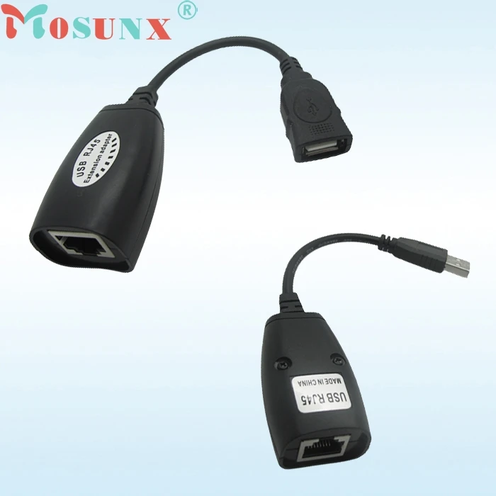 

GRACEFUL New USB UTP Extender Cable Adapter Over Single RJ45 Ethernet CAT5E 6 Cable Up to 150ft JAN31