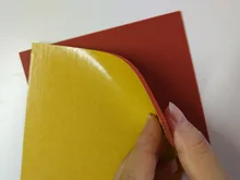 custom made silicone foam sheet Red silicone sponge sheet heat transfer rubber matt with adhesive one side