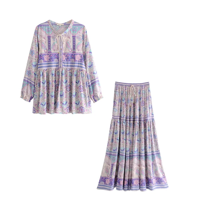 Buy Lalic Floral Print Two Piece Set Women Summer Long