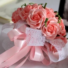 26 Роза рука держащая цветок свадебные декорации цветок Свадебный букет невесты платье подружки невесты ручной Букет