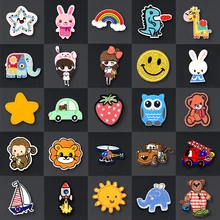 חמוד אנימה Cartoon ילדי ברזל על תיקוני בגדי מדבקת לתפור על רקמת תיקון על בגדי Applique פסים לערבב הרבה(China)