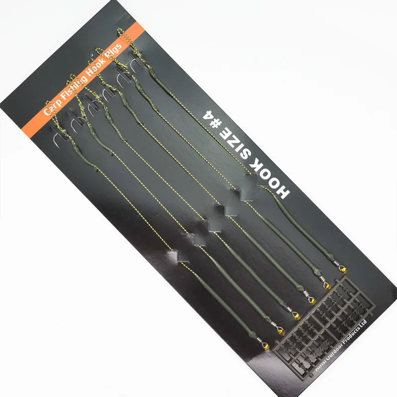 6 х волос оплетка Карповые рыболовные снасти размер 2 4 6 8 бесплатно заглушка для приманки готовая колючая крючок готов привязывать