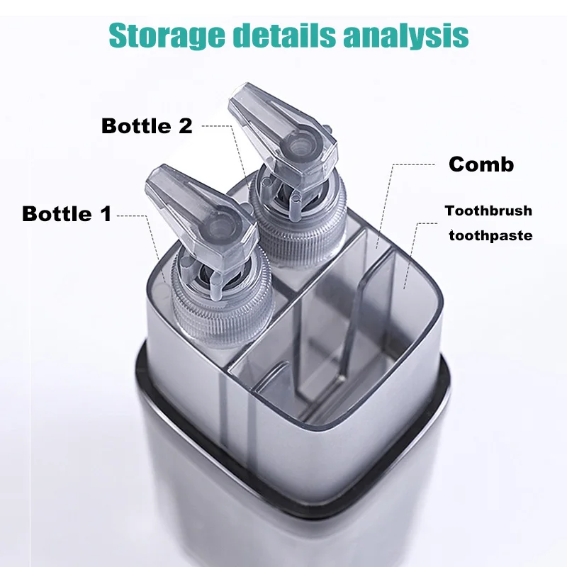 Набор для ванной комнаты мыть на присоске для зубной пасты футляр для хранения зубной щетки полотенце с 2 шт 50 мл дозатор мыла для путешествий туалетных бутылочек для хранения