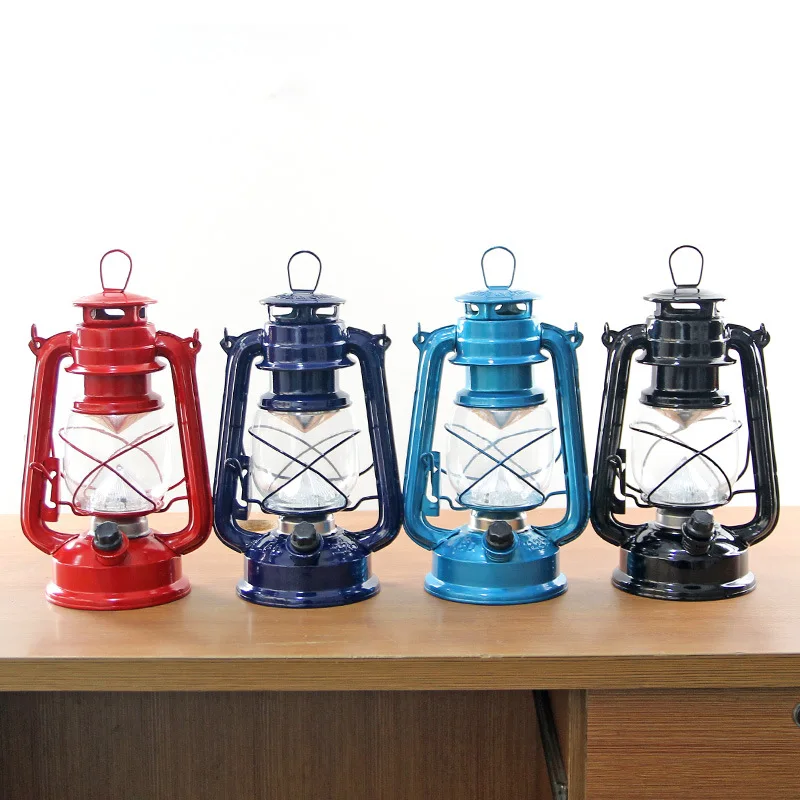 Vioslite Wrought Iron Retro Portable LED Camping Lamp Outdoor Camping