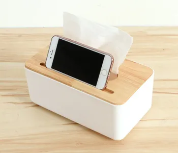 

Creative Wooden Tissue Box European Modern Desktop Paper Storage Box Pocket Tissue Paper Towel Living Room Home Decor LZM041