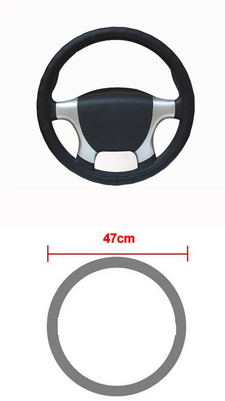 Чехол на руль багажника автомобиля для 36 38 40 42 45 47 50 см Авто оплетка на руль Volant Funda Volante чехол на руль - Название цвета: 47CM