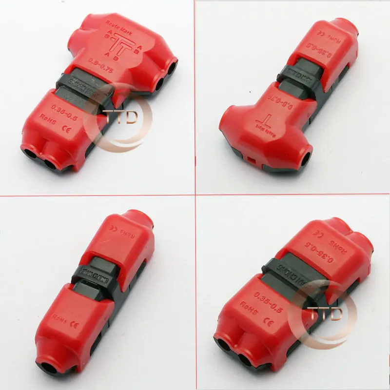 

8 Pcs 2PT SHAPE Spring Connector LED Strip Light Wire Connecting No Welding No Screws Quick Connector cable clamp Terminal Block
