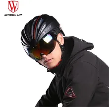WHEEL UP Bicycle Bike Aerodynamic EPS PC Material Lens Cycling Helmet Light Mountain Bike Helmet MTB Bicycle Helmet