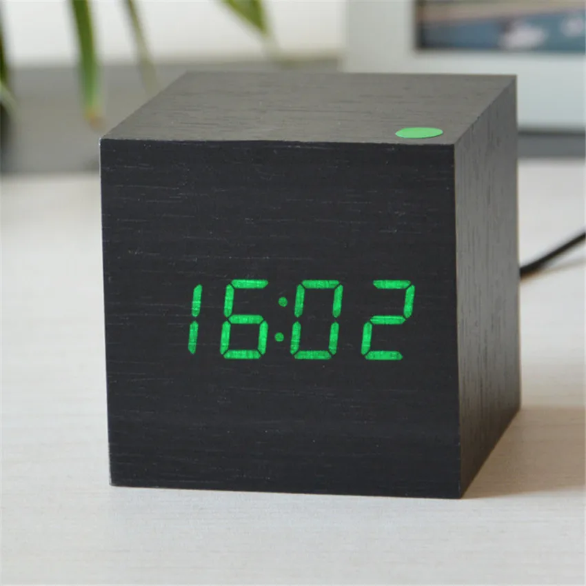 Multi function Retro Fashion vintage Digital LED Bamboo&Wooden Sound