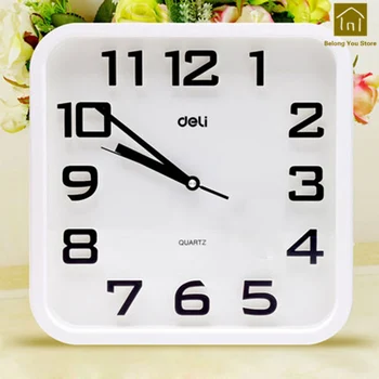 

Simple Mute Square Wall Clock Living Room 3D Wall Clock Digital Designer Clocks Orologio Parete Time Decorative Supplies WKP148