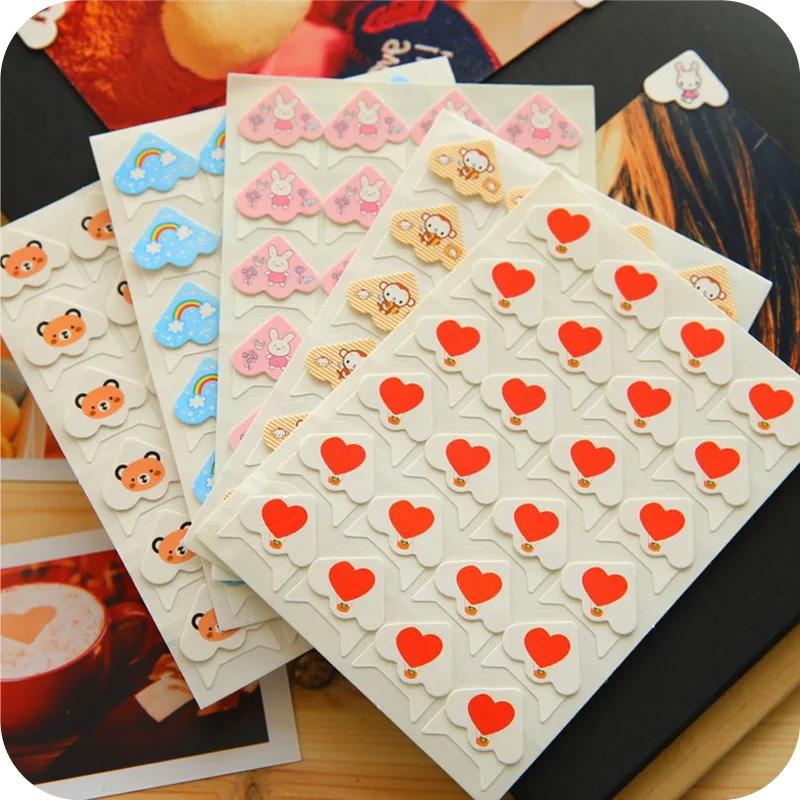 Cute Carton 72 pcs/lot Colorful Animal Corner Paper Stickers for