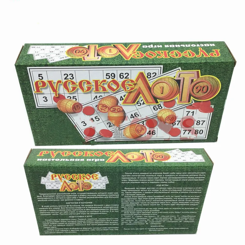 

2019 Children's Puzzle Interactive Bingo Board Game RUSSIAN GAME FOR KIDS Russian Bingo Card Russia game