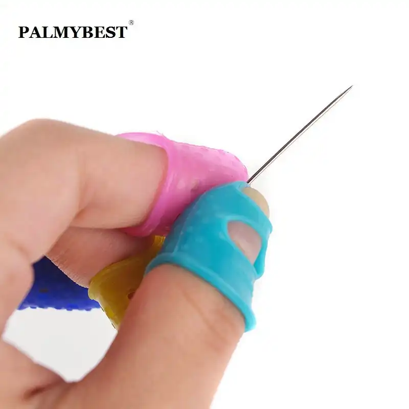 ruiruiNIE Silikon Fingerhut Fingerschutz N/ähen N/ähen Handarbeiten Zuf/ällige Farben Fingerschutz A.